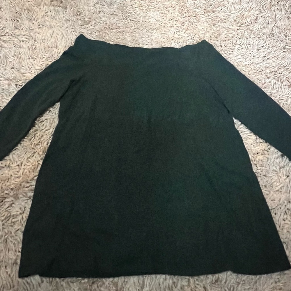 Torrid Green Off-the-Shoulder Sweater Relaxed Fit